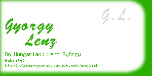 gyorgy lenz business card