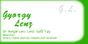 gyorgy lenz business card